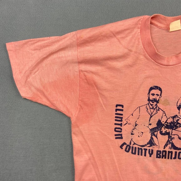 Vintage 70s Banjo Contest Clinton County The Hay Loft T-Shirt Single Stitch - Picture 3 of 12